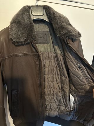 Chaqueta Massimo Dutti Marrón Piel