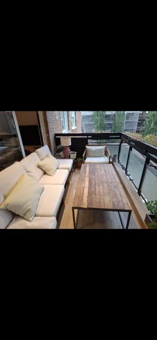 Mesa de centro madera y metal