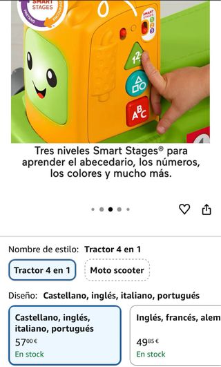 Tractor Fisher-Price 4 en 1 Correpasillos