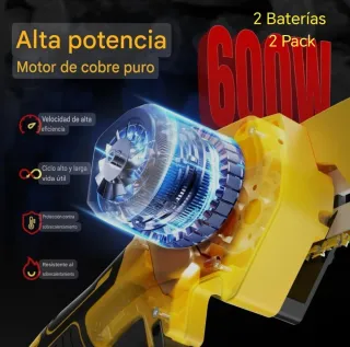 2 Motosierra Eléctricas Recargables (2 Baterías)