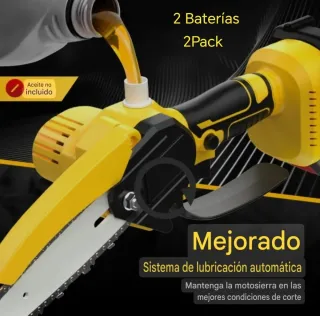 2 Motosierra Eléctricas Recargables (2 Baterías)