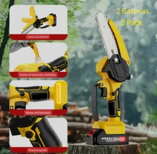 2 Motosierra Eléctricas Recargables (2 Baterías)