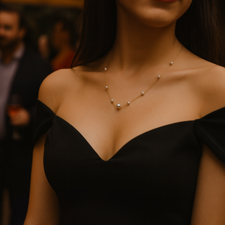 Cadena Tynel Oro 18K y Perlas Cultivadas