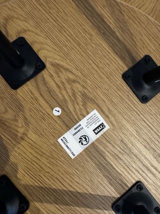 Set di 2 tavolini rotondi in legno e metallo