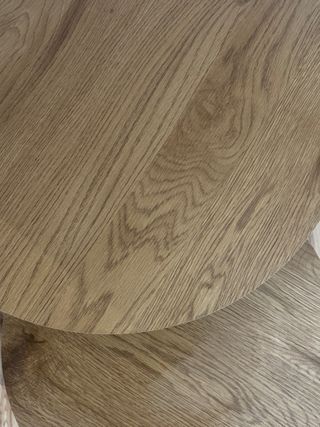 Set di 2 tavolini rotondi in legno e metallo