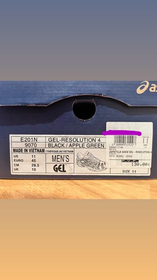 Zapatillas ASICS Negras y Verdes. Validas tenis.