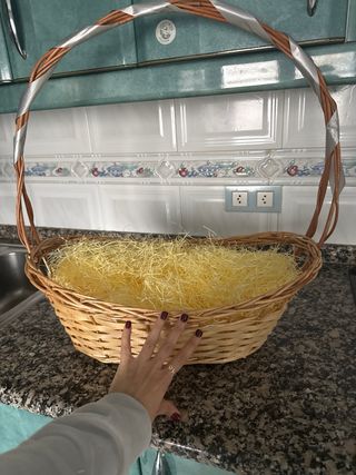 Cesta de mimbre grande para setas