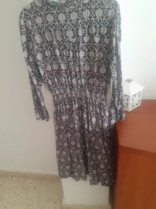 Vestido estampado manga larga