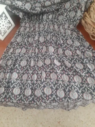 Vestido estampado manga larga