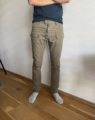 Pantaloni Dsquared Cargo Verde Militare S74KA04