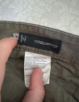 Pantaloni Dsquared Cargo Verde Militare S74KA04