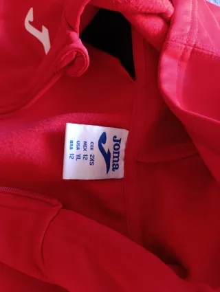 Sudadera Joma Roja y Negra Talla 2XS