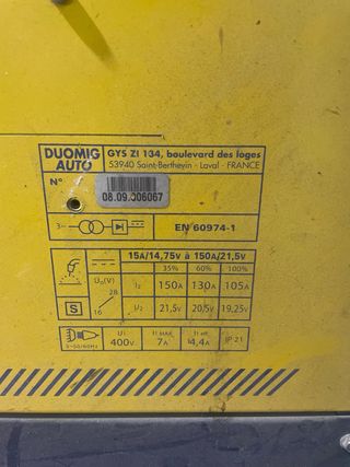 Soldadora hilo aluminio y cobresilicio