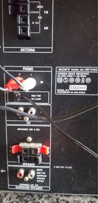 Minicadena Sony LBT-D105 Tocadiscos Cassette