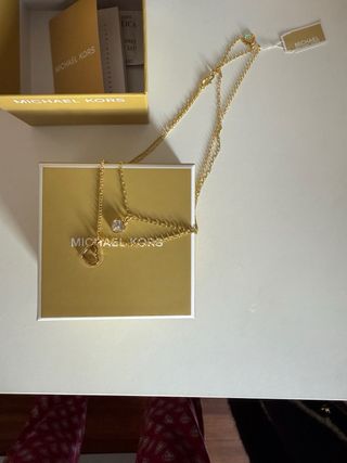 Colgante Doble Corazón Michael Kors Nuevo