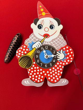 Orologio da parete clown vintage