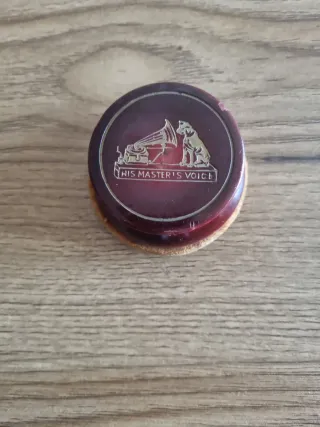 Limpiador discos vinilo HMV gramófono antiguo