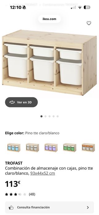 Estantería Ikea Trofast con cajas