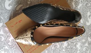 Zapatos tacón SOM-MITS piel estampado serpiente