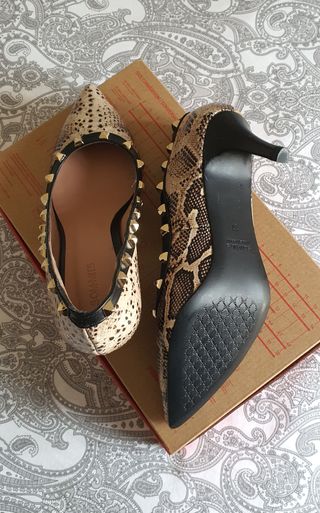 Zapatos tacón SOM-MITS piel estampado serpiente