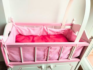 Pack Muñeca Reborn + Cochecito + Cuna Madera