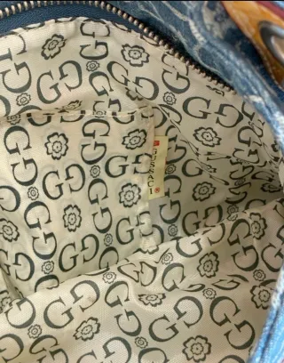 Bolso Gussaci Denim Azul y Amarillo