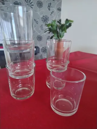 Lote 12 Vasos Cristal