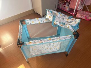 Cuna de viaje plegable muñecos