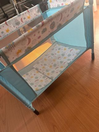 Cuna de viaje plegable muñecos