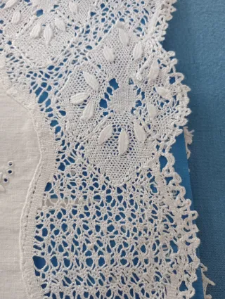 Juego sábanas algodón bordadas bolillos