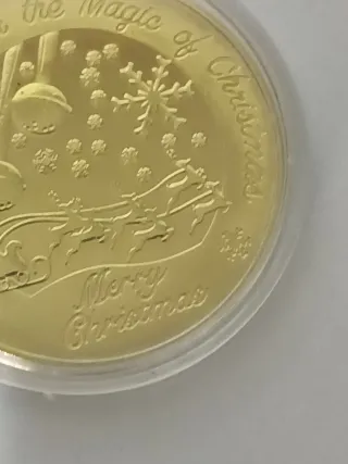 Réplica Moneda Santa Claus Polo Norte