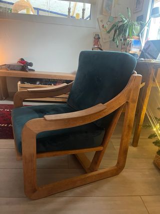 Butaca restaurada y retapizada