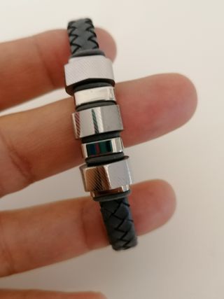 Pulsera Viceroy Cuero Trenzado Plata