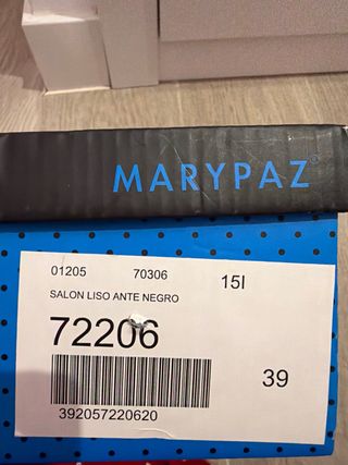 Zapatos salón liso ante negro Marypaz