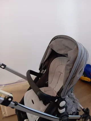 Bugaboo gris oscuro, silla y capazo