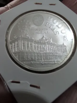 Moneda 2000 Pesetas Plata 1995 Sin Circular