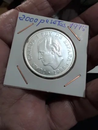 Moneda 2000 Pesetas Plata 1995 Sin Circular