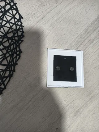 Panel Vidrio Doble Interruptor Táctil Negro