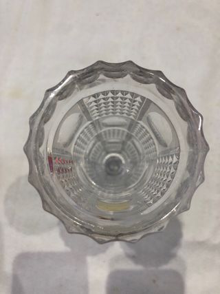 Jarrón de cristal Bleikristall alemán vintage