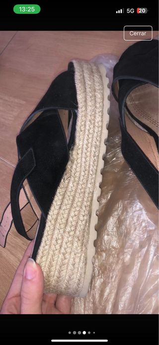 Sandalias Plataforma Negras Talla 38