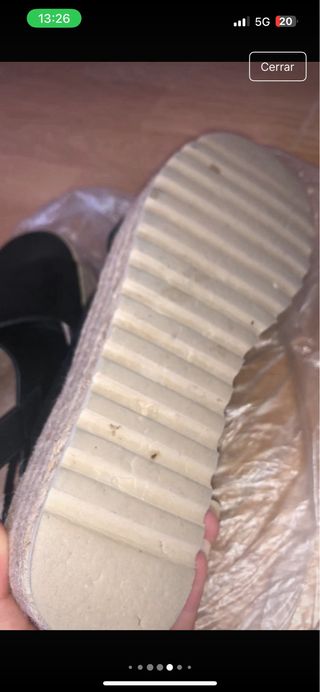 Sandalias Plataforma Negras Talla 38