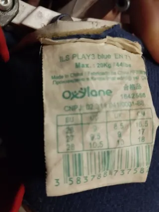 Patines infantiles Oxelo, número 26-28