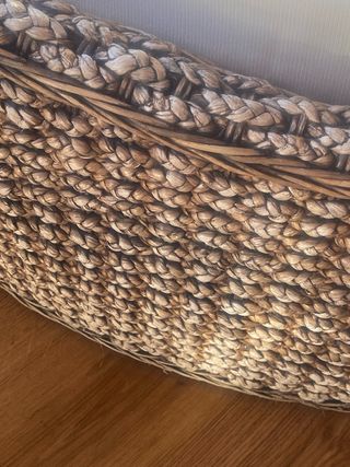 Sofá cama exterior redondo mimbre