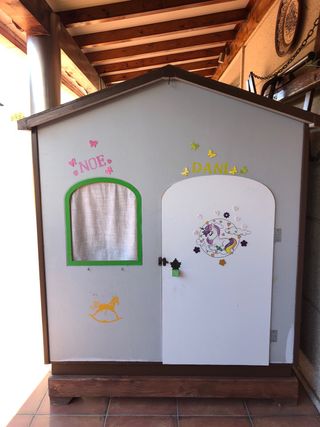 Casita de madera para jardín 120x120x130