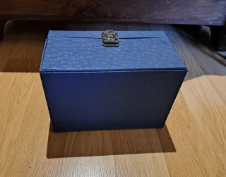 Joyero maletín polipiel azul