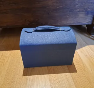 Joyero maletín polipiel azul