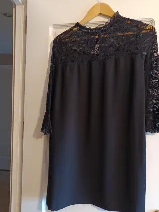 Vestido negro fiesta encaje