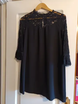 Vestido negro fiesta encaje