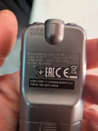 Sony Registratore Vocale Digitale ICD-PX240 4GB