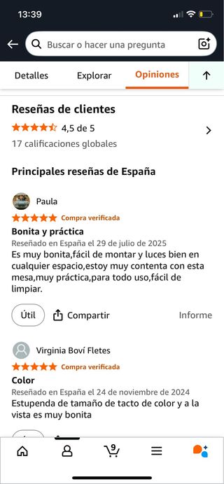 Mesa de comedor cuadrada de bambú